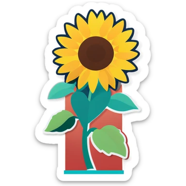 Sunflower sticker