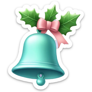 Pastel Christmas bell sticker