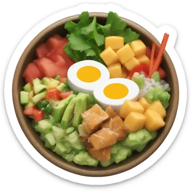 Poke bowl sticker