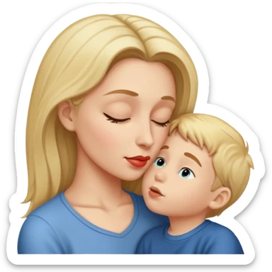 Mulher beijando testa do filho  sticker