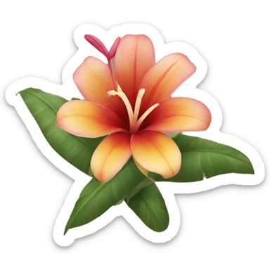 Tropical flower sticker