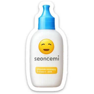 little facial sunscreen bottle sticker