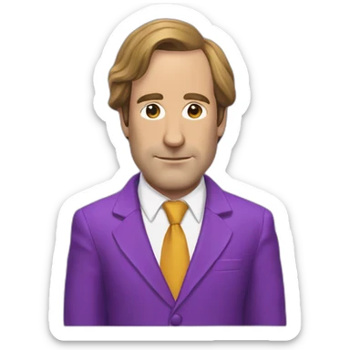 Saul GoodMan  wearing a purple Bunny furry suits sticker