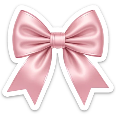 Light pink bow sticker