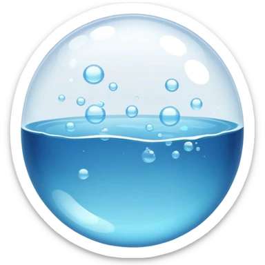 bubbles in water sticker
