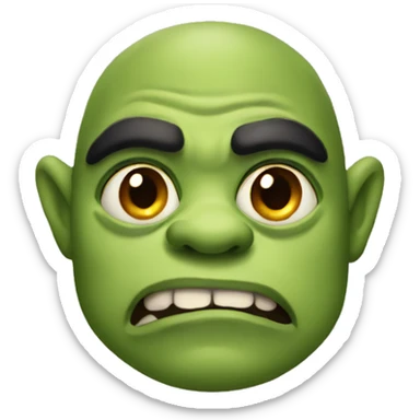 ogre with makeup sticker