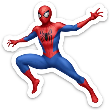 Spiderman full body doodle shock with cartoon 2D sticker