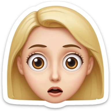 The 😳 emoji with big eyes same thing as the emoji but big eyes sticker