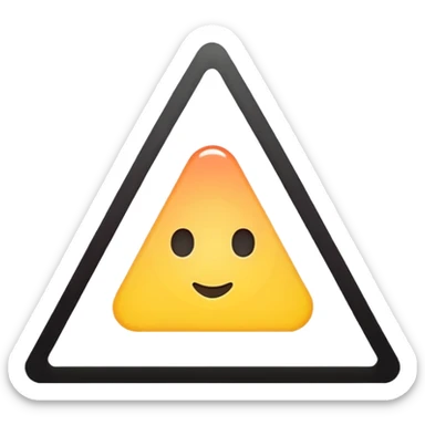 iOS style emoji, minimal summoning symbol, three dots triangle sticker