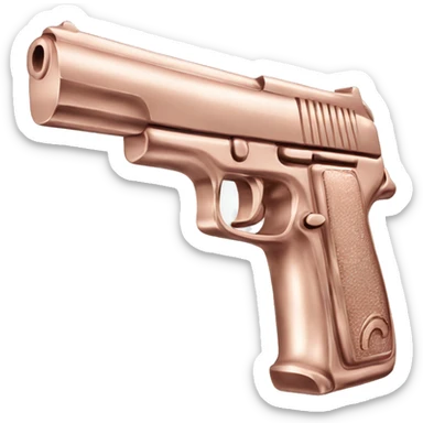 Rose gold gun sticker