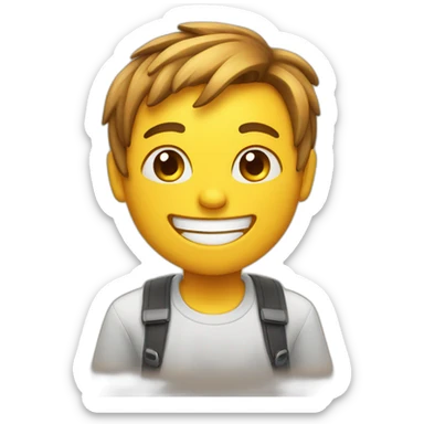 happy smiley at morning sticker