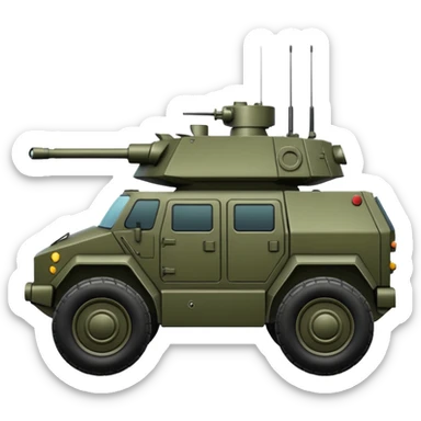 generate an ultra realistic armored vehicle sticker