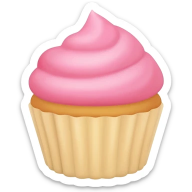 Cupcake with pink icing sticker