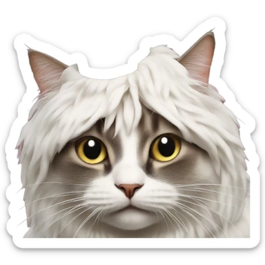 cat wearing a birthday hat at a star wars birthday party sticker