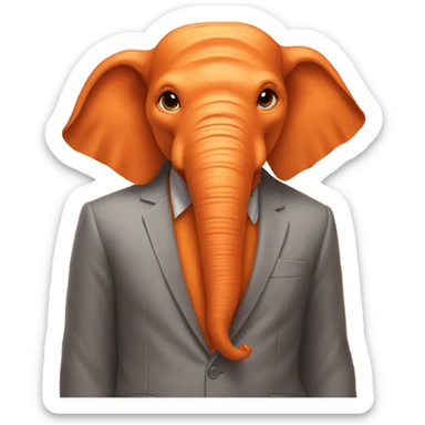 Orange Elephant wearing a shirt that says Blake Gay sticker