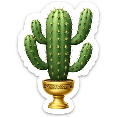 golf trophy shaped like cactus sticker