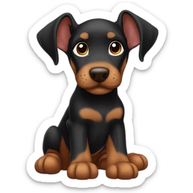 Doberman puppy full body sticker