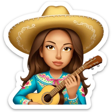 Mariachi Guitarist sticker
