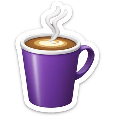 coffee in a plain purple cup sticker