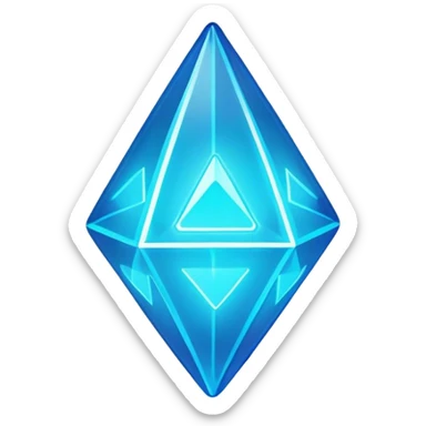 neon blue glowing plumbob sticker
