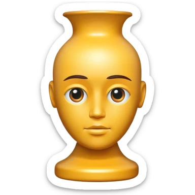 Vase human head  sticker