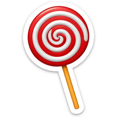 a colorful lollipop, apple emoji style sticker