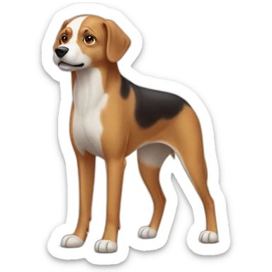 indian pariah dog full body sticker