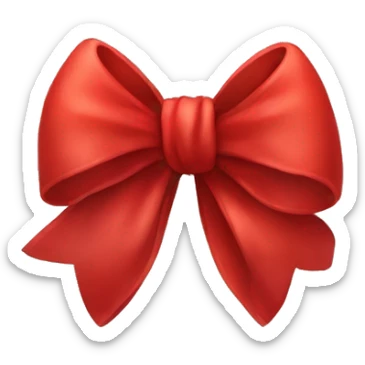 A red bow sticker