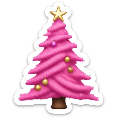 Aesthetic Christmas pink tree  sticker