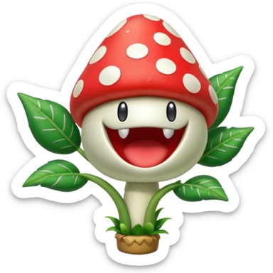Piranha Plant from Super Mario World sticker