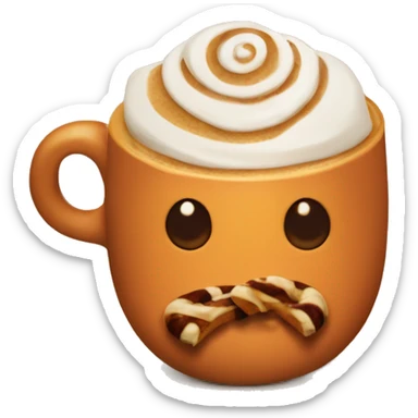 Pumpkin spice latte with cinnamon rolls  sticker