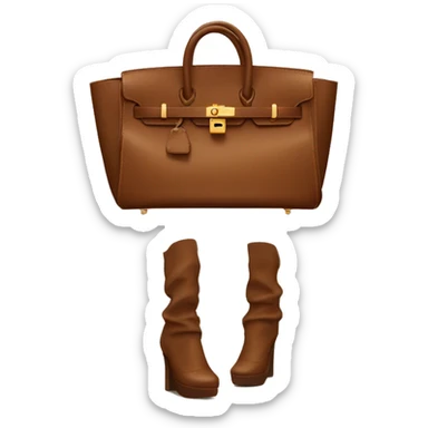 Brown birkin bag sticker