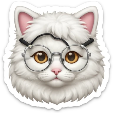 petit chat avec des lunettes sticker