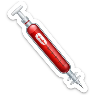 Syringe containing blood sticker