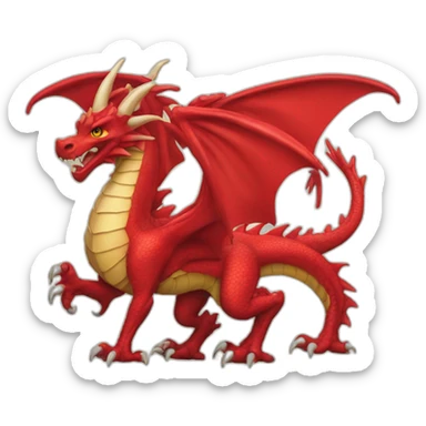 welsh dragon sticker