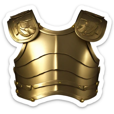 roman gladiator breastplate gold sticker