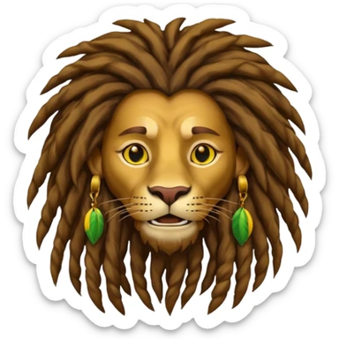 Rasta lion man sticker