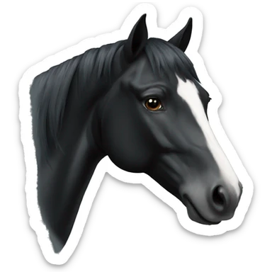 A black horse sticker