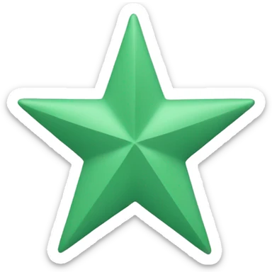 sage green star in ios star shape sticker