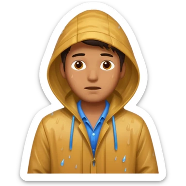 man caught in the rain sticker