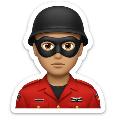 soldier with black masks without cap sticker