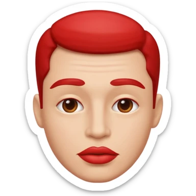 man lips only without face sticker