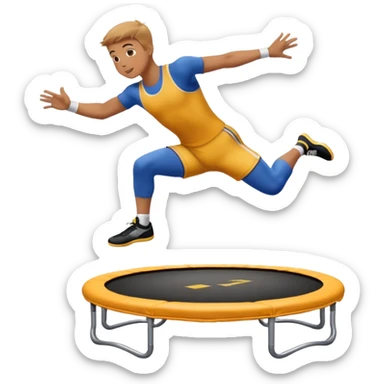 Human Jump Trampoline "Jump Off" sticker
