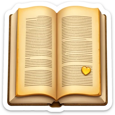An open hardcover book  sticker