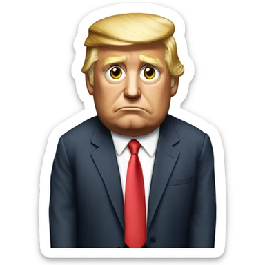 create donald trump looking really sad because he just lost the election sticker