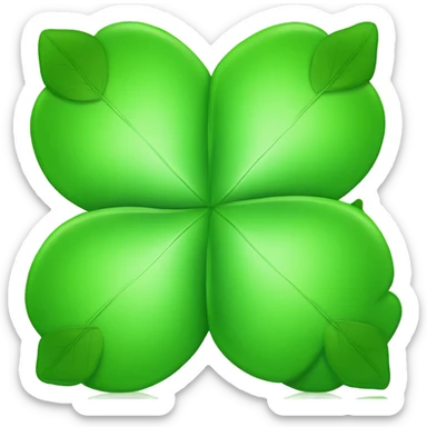 clover with four leaves and a christmas hat  sticker
