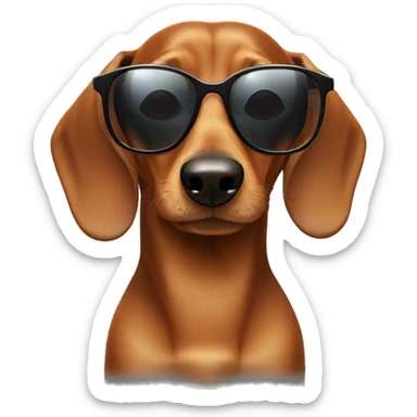 Daschund with sunglasses  sticker
