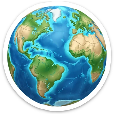 3d earth sticker