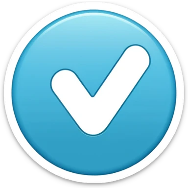 Blue colored tick  like instagram blue tick  sticker