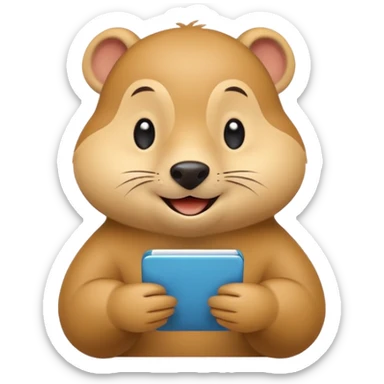 Olga Shalakhina  logo with a happy Go gopher, minimal, clear emotion, cartoon style, busy writing code sticker